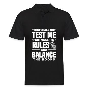 Drôle de cadeau comptable de conseiller fiscal - Polo Homme - noir - Devant - Kai (181cm)