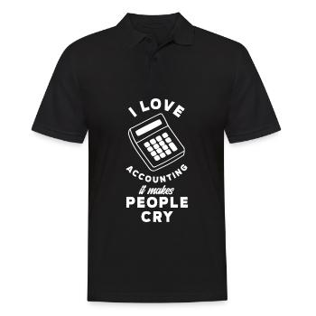 Funny Tax Advisor Accountant Gift - Men's Polo Shirt - black - Front - Kai (181cm)