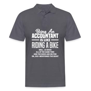 Drôle de cadeau comptable de conseiller fiscal - Polo Homme - charbon - Devant - Nico (186cm)
