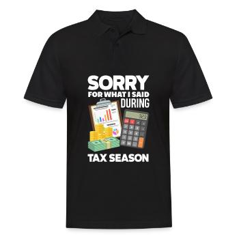 Funny Tax Advisor Accountant Gift - Men's Polo Shirt - black - Front - Kai (181cm)