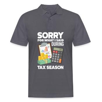 Drôle de cadeau comptable de conseiller fiscal - Polo Homme - charbon - Devant - Nico (186cm)