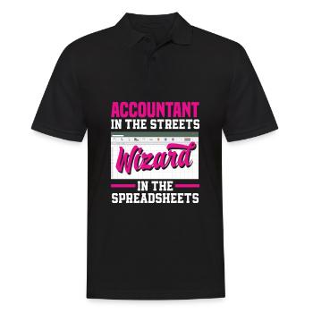Funny Tax Advisor Accountant Gift - Men's Polo Shirt - black - Front - Kai (181cm)