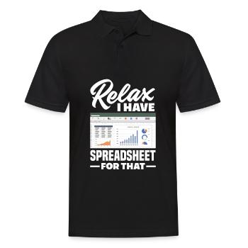 Drôle de cadeau comptable de conseiller fiscal - Polo Homme - noir - Devant - Kai (181cm)