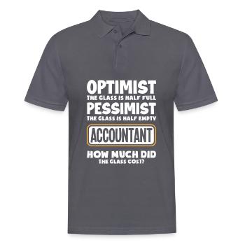 Drôle de cadeau comptable de conseiller fiscal - Polo Homme - charbon - Devant - Nico (186cm)