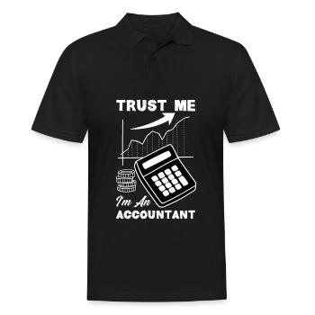 Drôle de cadeau comptable de conseiller fiscal - Polo Homme - noir - Devant - Kai (181cm)
