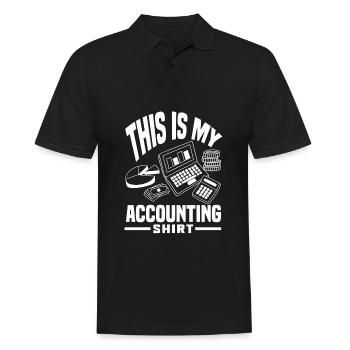 Drôle de cadeau comptable de conseiller fiscal - Polo Homme - noir - Devant - Kai (181cm)