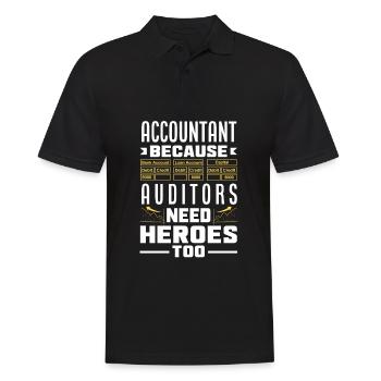 Funny Tax Advisor Accountant Gift - Men's Polo Shirt - black - Front - Kai (181cm)