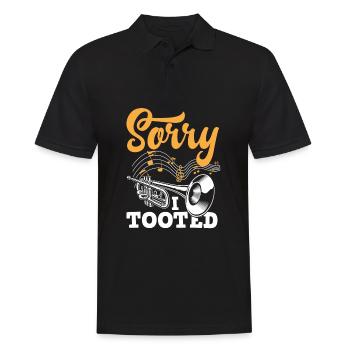 Trompete Trompeter Trompeten Spieler - Männer Poloshirt - Schwarz - Vorne - Kai (181cm)
