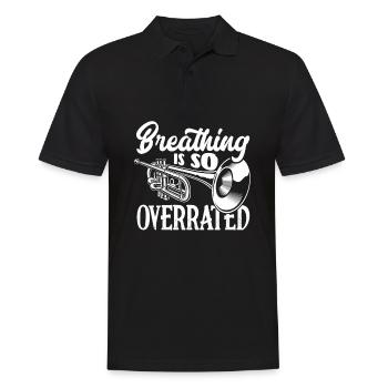 Trompete Trompeter Trompeten Spieler - Männer Poloshirt - Schwarz - Vorne - Kai (181cm)
