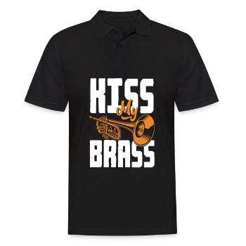 Trompete Trompeter Trompeten Spieler - Männer Poloshirt - Schwarz - Vorne - Kai (181cm)
