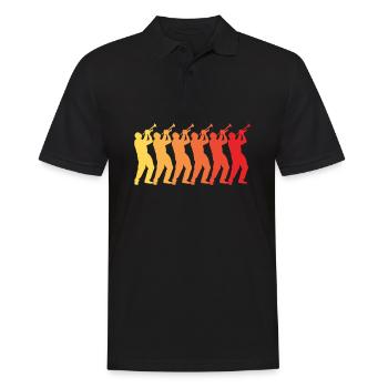 Trompete Trompeter Trompeten Spieler - Männer Poloshirt - Schwarz - Vorne - Kai (181cm)