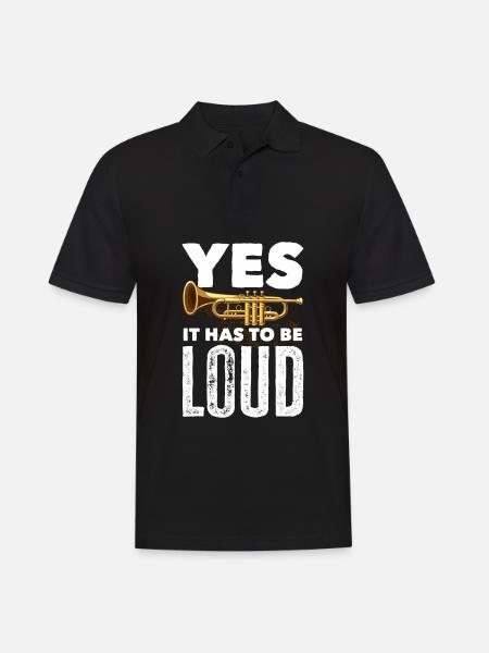 Trompete Trompeter Trompeten Spieler - Männer Poloshirt - Schwarz
