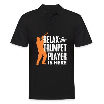 Trompete Trompeter Trompeten Spieler - Männer Poloshirt - Schwarz - Vorne - Kai (181cm)