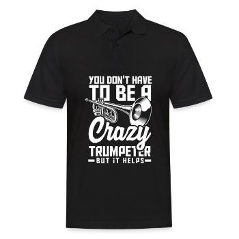 Trompete Trompeter Trompeten Spieler - Männer Poloshirt - Schwarz - Vorne - Kai (181cm)