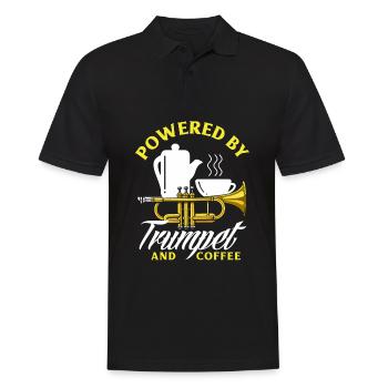 Trompete Trompeter Trompeten Spieler - Männer Poloshirt - Schwarz - Vorne - Kai (181cm)