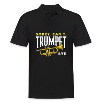 Trompete Trompeter Trompeten Spieler - Männer Poloshirt - Schwarz - Vorne - Kai (181cm)