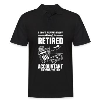 Drôle de cadeau comptable de conseiller fiscal - Polo Homme - noir - Devant - Kai (181cm)