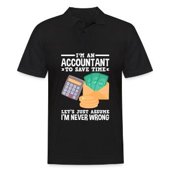 Funny Tax Advisor Accountant Gift - Men's Polo Shirt - black - Front - Kai (181cm)