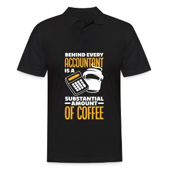 Drôle de cadeau comptable de conseiller fiscal - Polo Homme - noir - Devant - Kai (181cm)