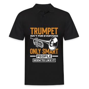 Trompete Trompeter Trompeten Spieler - Männer Poloshirt - Schwarz - Vorne - Kai (181cm)