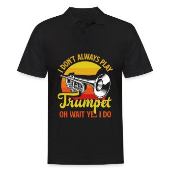 Trompete Trompeter Trompeten Spieler - Männer Poloshirt - Schwarz - Vorne - Kai (181cm)