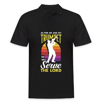 Trompete Trompeter Trompeten Spieler - Männer Poloshirt - Schwarz - Vorne - Kai (181cm)