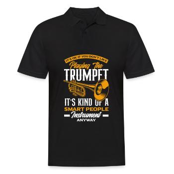 Trompete Trompeter Trompeten Spieler - Männer Poloshirt - Schwarz - Vorne - Kai (181cm)