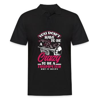 Trompete Trompeter Trompeten Spieler - Männer Poloshirt - Schwarz - Vorne - Kai (181cm)