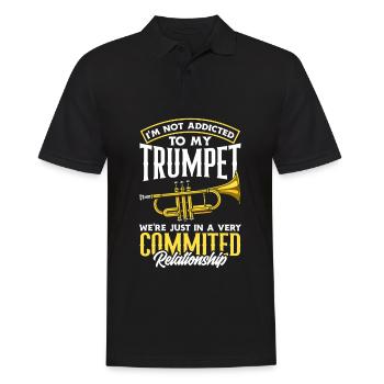 Trompete Trompeter Trompeten Spieler - Männer Poloshirt - Schwarz - Vorne - Kai (181cm)
