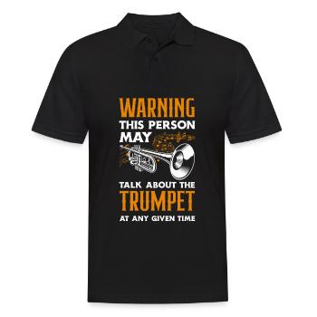 Trompete Trompeter Trompeten Spieler - Männer Poloshirt - Schwarz - Vorne - Kai (181cm)