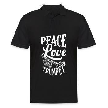 Trompete Trompeter Trompeten Spieler - Männer Poloshirt - Schwarz - Vorne - Kai (181cm)