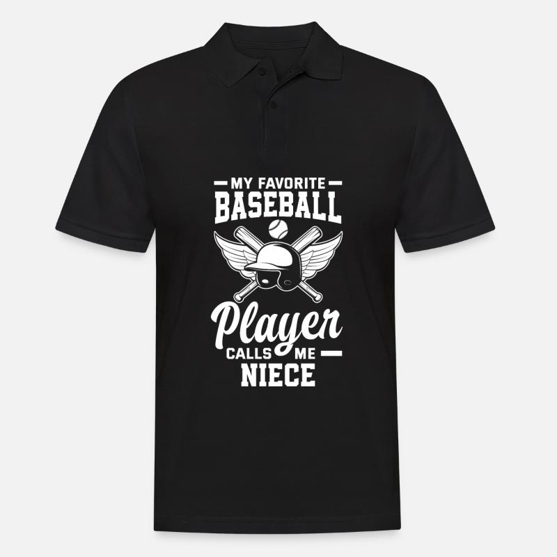 Lustiger Baseball - Männer Poloshirt - Schwarz