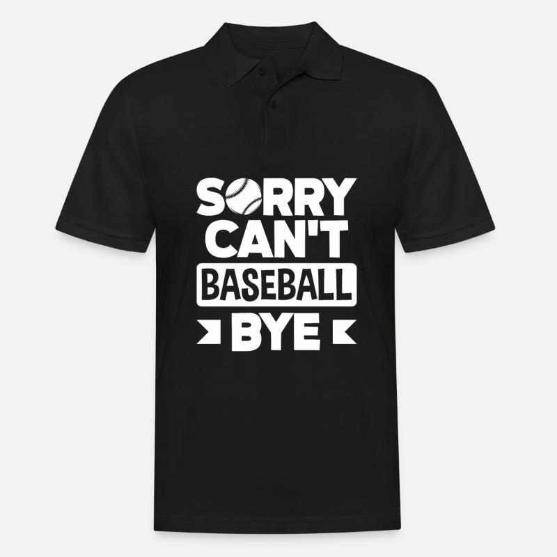 Lustiger Baseball - Männer Poloshirt - Schwarz
