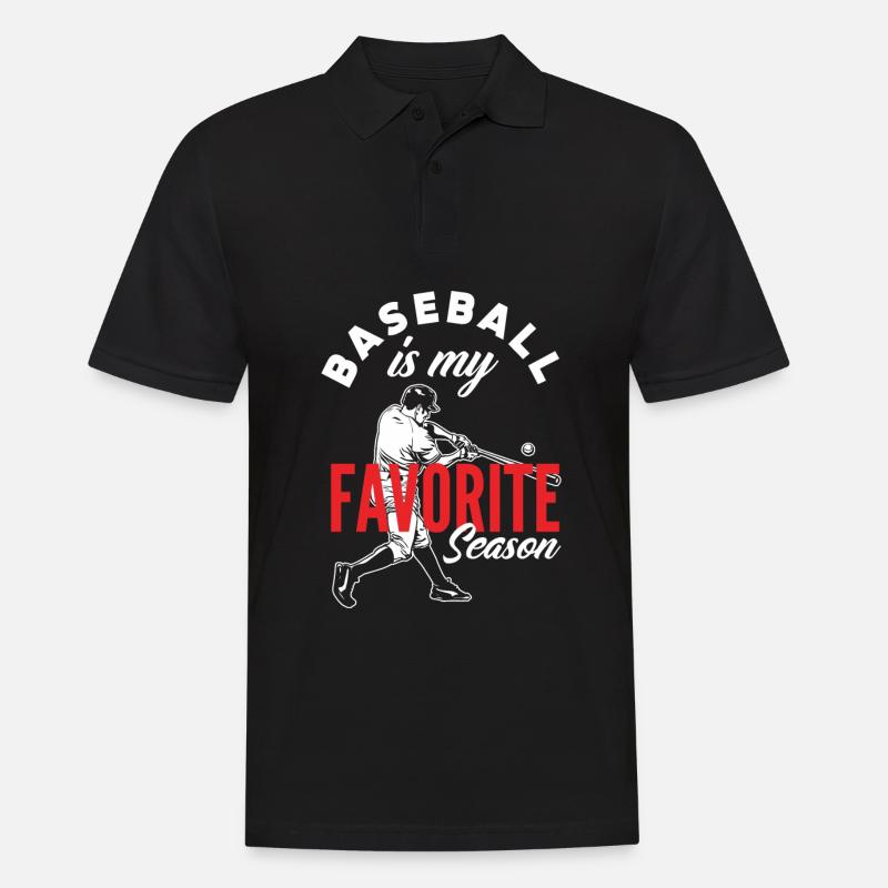 Lustiger Baseball - Männer Poloshirt - Schwarz