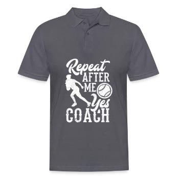 Lustiger Baseball - Männer Poloshirt - Anthrazit - Vorne - Nico (186cm)