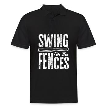 Lustiger Baseball - Männer Poloshirt - Schwarz - Vorne - Kai (181cm)