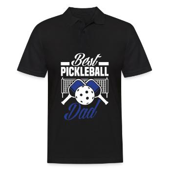 Lustiges Pickleball Geschenk - Männer Poloshirt - Schwarz - Vorne - Kai (181cm)