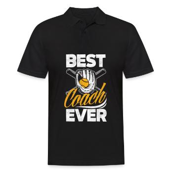 Lustiger Baseball - Männer Poloshirt - Schwarz - Vorne - Kai (181cm)