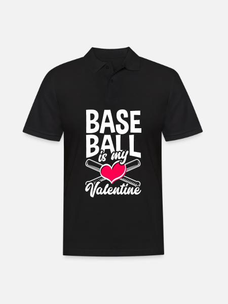 Lustiger Baseball - Männer Poloshirt - Schwarz