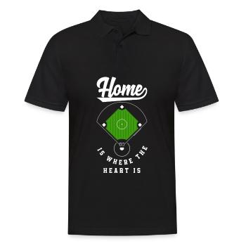 Lustiger Baseball - Männer Poloshirt - Schwarz - Vorne - Kai (181cm)