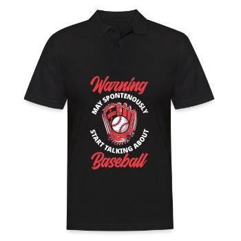 Lustiger Baseball - Männer Poloshirt - Schwarz - Vorne - Kai (181cm)