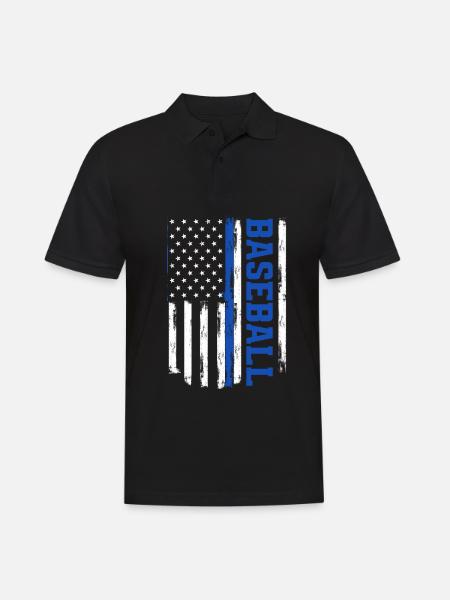 Funny Baseball - Men's Polo Shirt - black
