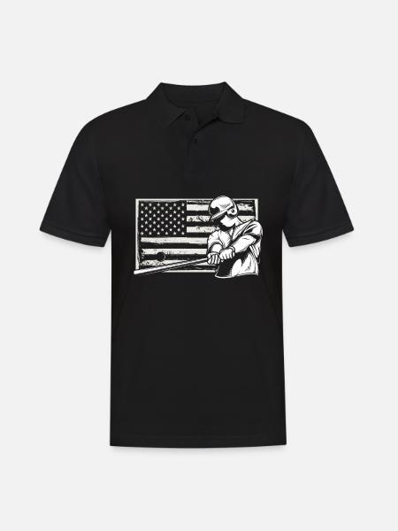 Funny Baseball - Men's Polo Shirt - black