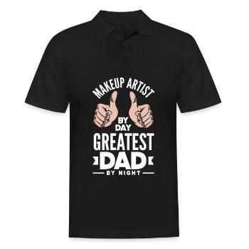 Lustiges Make Up Artist Maskenbildner Geschenk - Männer Poloshirt - Schwarz - Vorne - Kai (181cm)