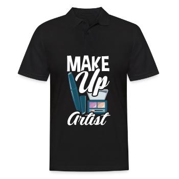 Lustiges Make Up Artist Maskenbildner Geschenk - Männer Poloshirt - Schwarz - Vorne - Kai (181cm)