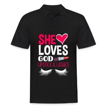 Lustiges Make Up Artist Maskenbildner Geschenk - Männer Poloshirt - Schwarz - Vorne - Kai (181cm)