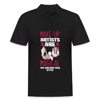 Lustiges Make Up Artist Maskenbildner Geschenk - Männer Poloshirt - Schwarz - Vorne - Kai (181cm)