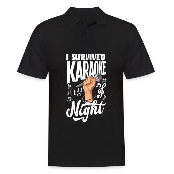 Chanteur de karaoké Chanteur de karaoké Musique - Polo Homme - noir - Devant - Kai (181cm)