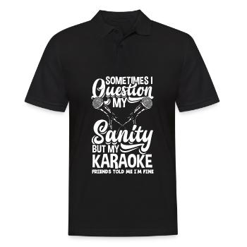 Chanteur de karaoké Chanteur de karaoké Musique - Polo Homme - noir - Devant - Kai (181cm)