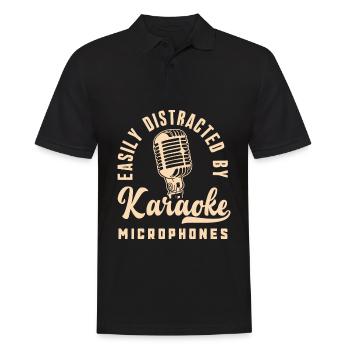 Chanteur de karaoké Chanteur de karaoké Musique - Polo Homme - noir - Devant - Kai (181cm)